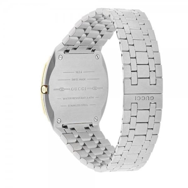 GUCCI 25H Steel and Gold PVD Watch