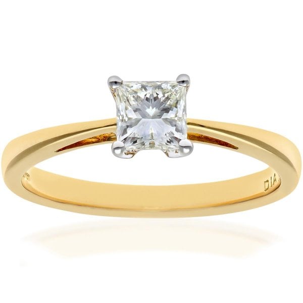 0.50ct, 18k Yellow Gold, Solitaire Ring - N