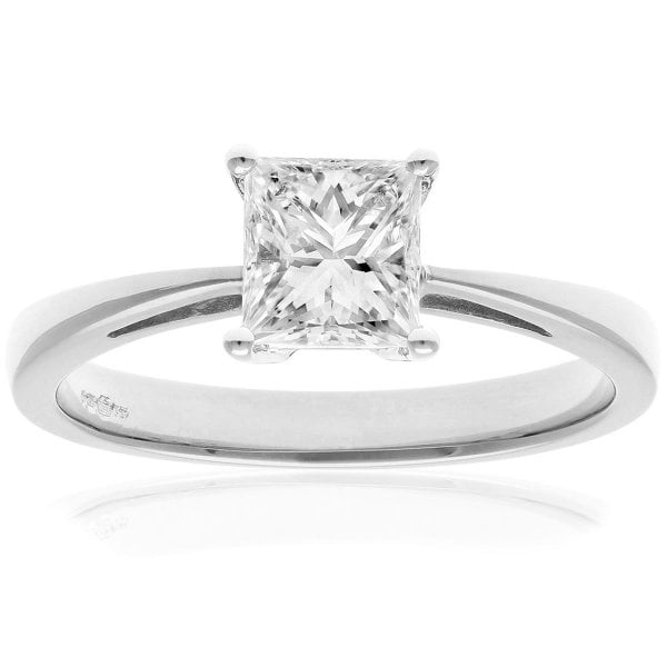 1.00ct Diamond, Platinum, Solitaire Ring - N