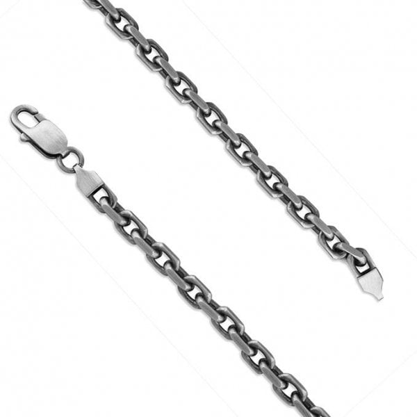 Oxidised Silver Anchor Bracelet - Gents, 21cm
