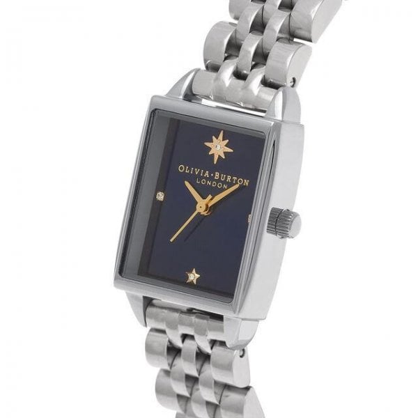Celestial Navy Sunray Dial & Silver Ladies Watch