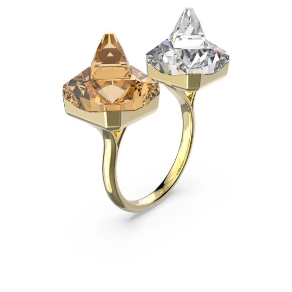 Chroma ring Pyramid cut crystals, Multicoloured - size 52