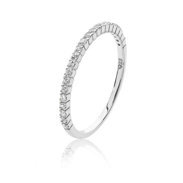 SILVER MICRO SET 1/2 ET CZ RING - SIZE L