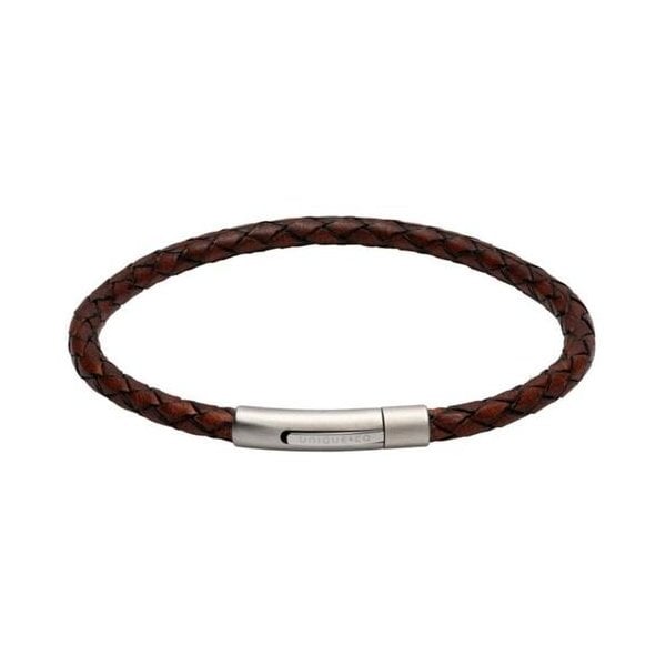 Antique Dark Brown Leather Bracelet 21cm