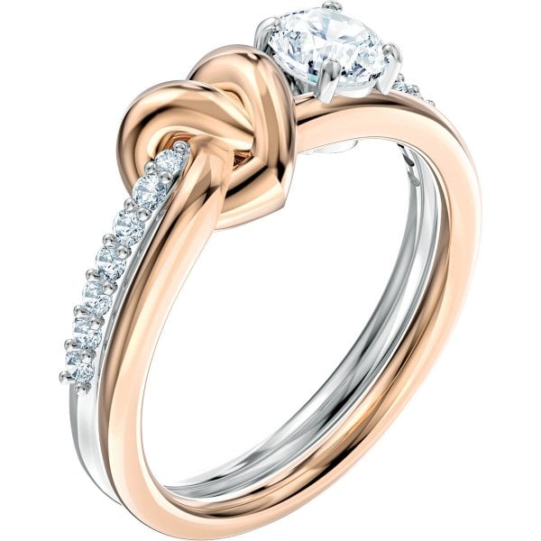 Lifelong Heart ring Heart, White, Mixed metal S60