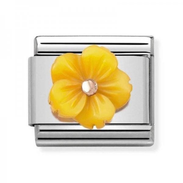 Flower Yellow Mother of Pearl