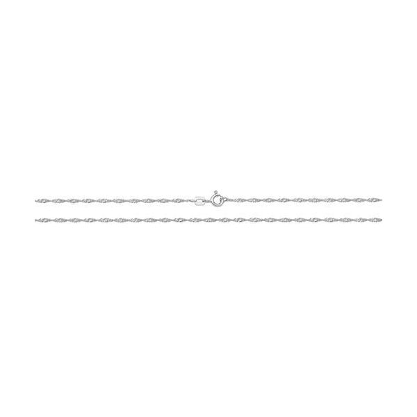 GENTS SILVER SINGAPORE CHAIN NECKLACE 18"