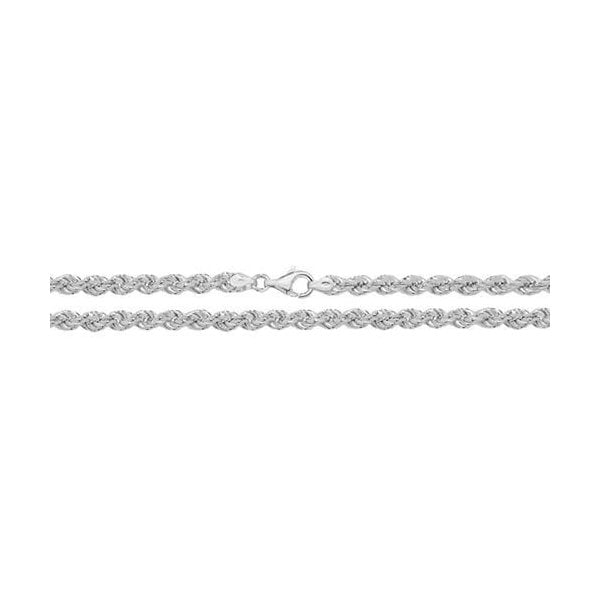 UNISEX SILVER ROPE CHAIN 18"