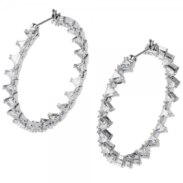 Millenia hoop earrings Triangle Swarovski Zirconia