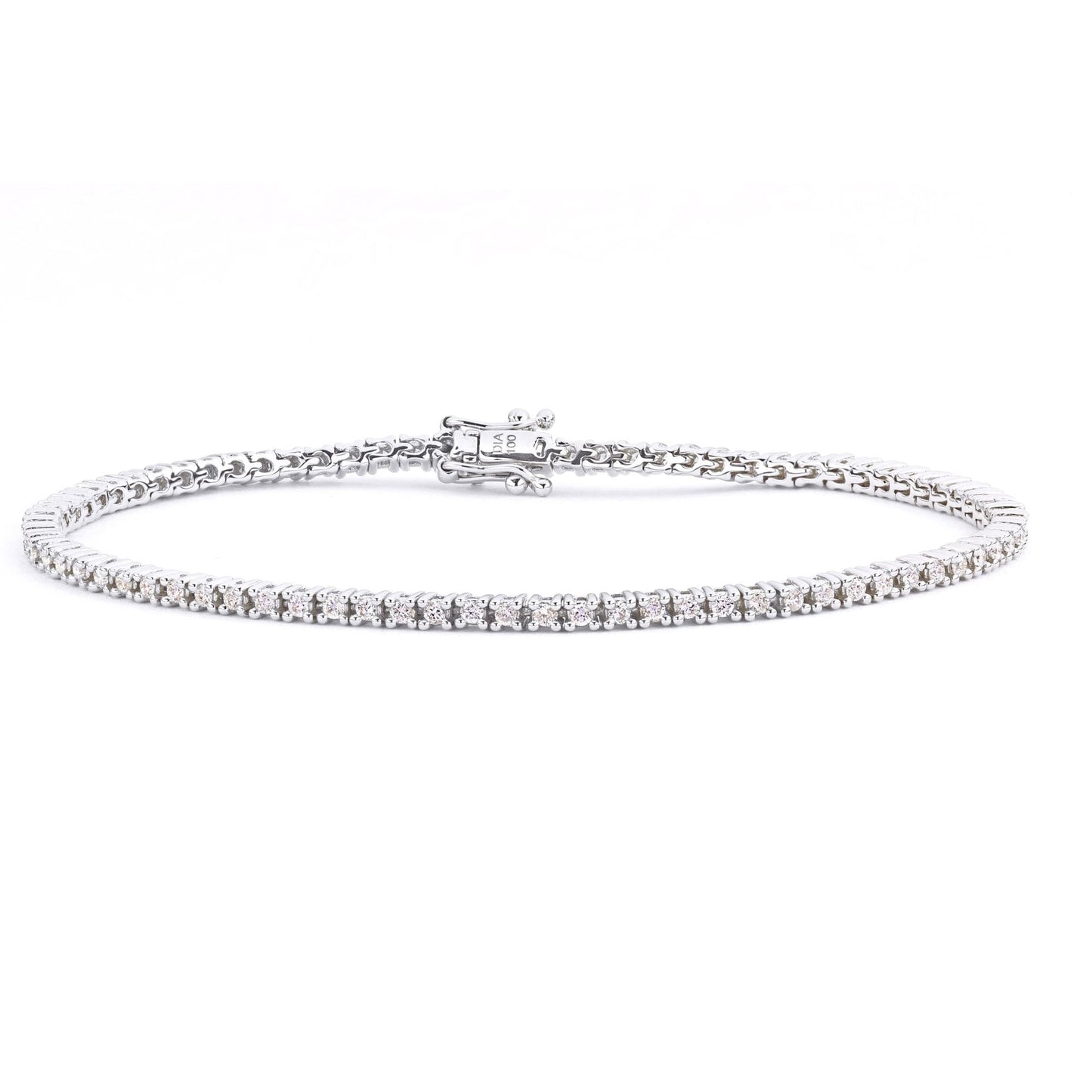 1.00ct Diamond, White Gold Tennis Bracelet