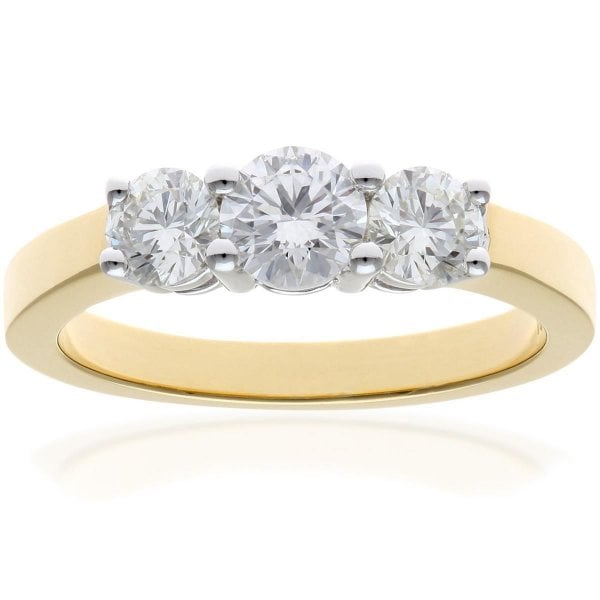 1.00ct Diamond, 18k Yellow Gold Ring - Size N