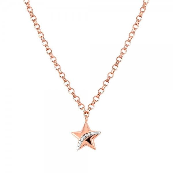 Sweetrock Romance Rose Gold Plated Star Necklace