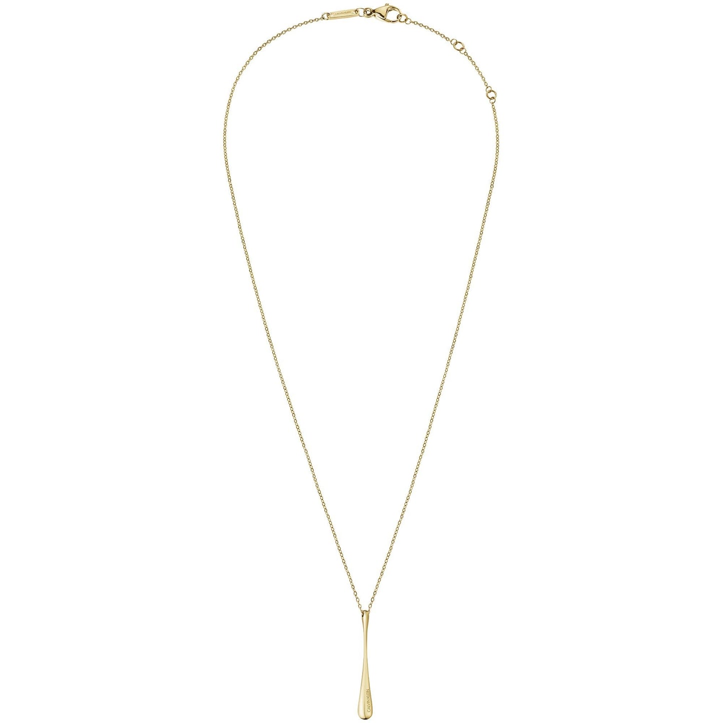 EX-DISPLAY Ellipse Gold Tone Adjustable Necklace