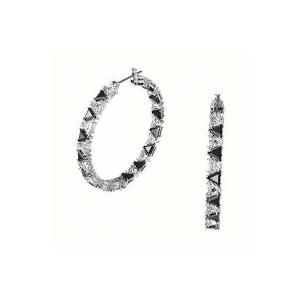 Millenia hoop earrings Triangle Swarovski Zirconia