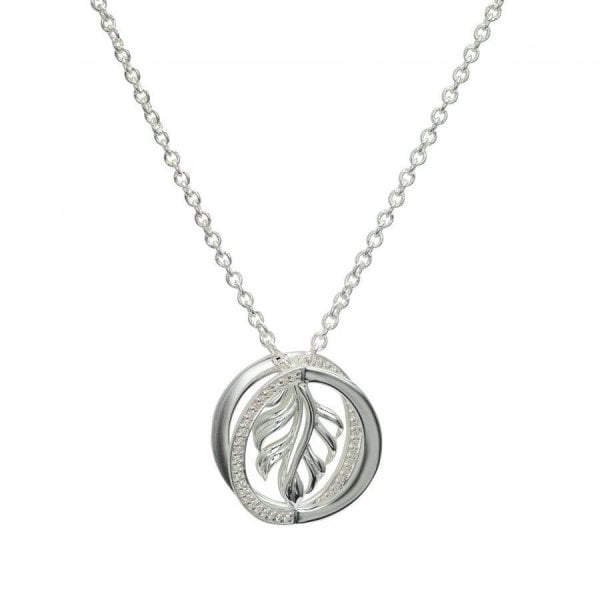 Silver Pendant & Chain - with CZ
