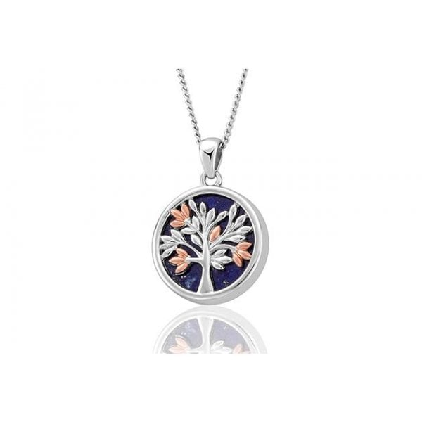 Silver Tree of Life Lapis Lazuli Pendant