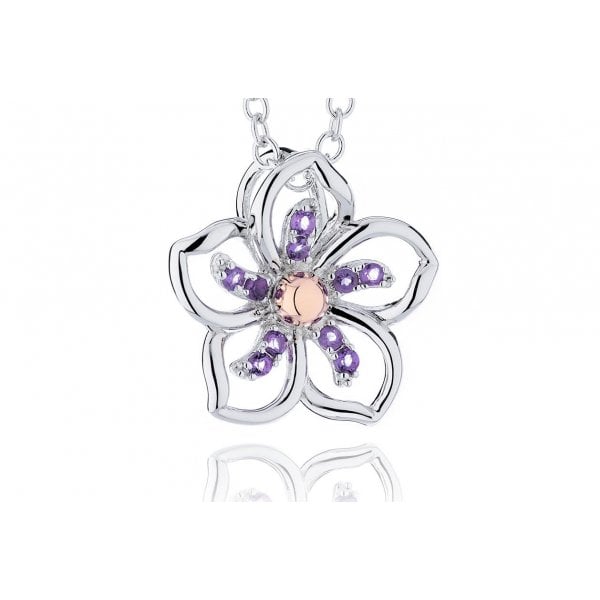 Silver Violet Pendant