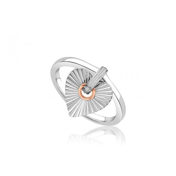 Cariad Horizon Heart Ring - Size N