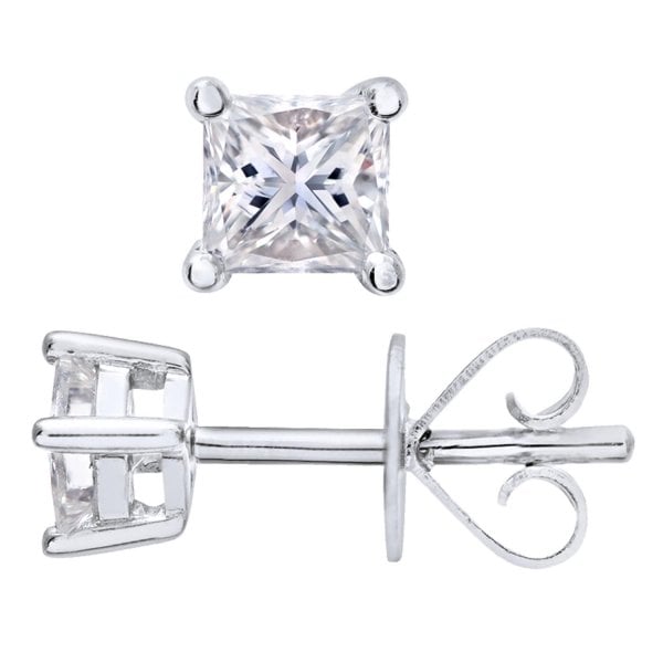 0.33ct Diamond, 18k White Gold Earrings