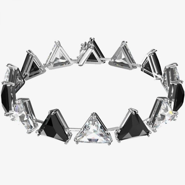 Millenia bracelet, Triangle cut crystals, Black