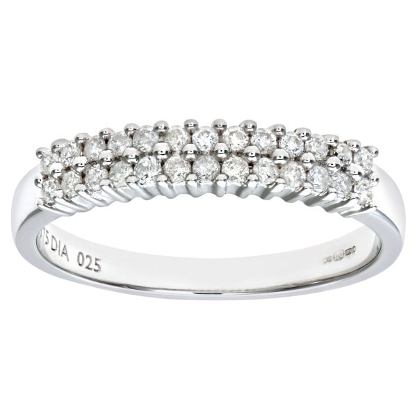 Diamond 0.25ct, White Gold Ring - size L