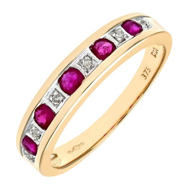 0.02ct Diamond, Ruby Ring