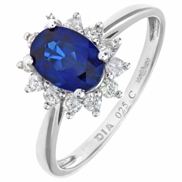 0.25ct Diamond, Sapphire Ring