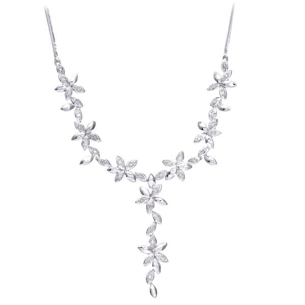 0.20ct Diamond, White Gold Necklace