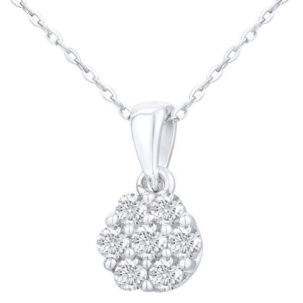 0.20ct Diamond, White Gold Pendant