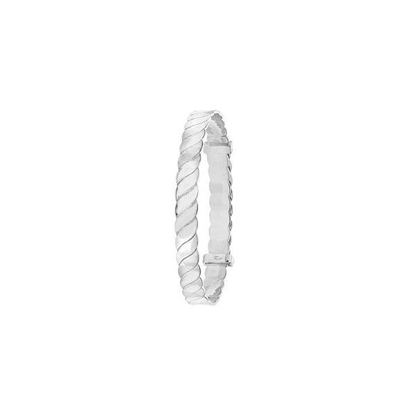 SILVER BABIES' ROUND TWISTED EXPANDABLE BANGLE
