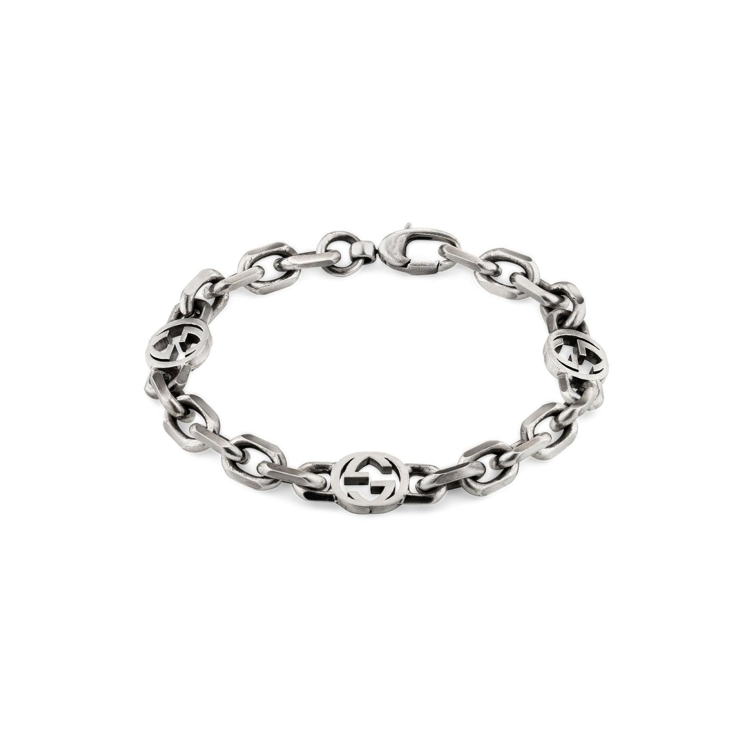 Interlocking G Bracelet Aged Silver - 21cm