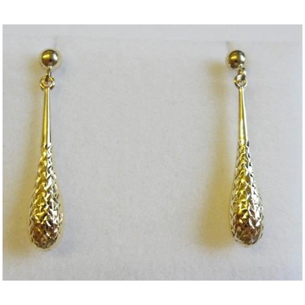 9ct Yellow Gold Bomb Drop Earrings