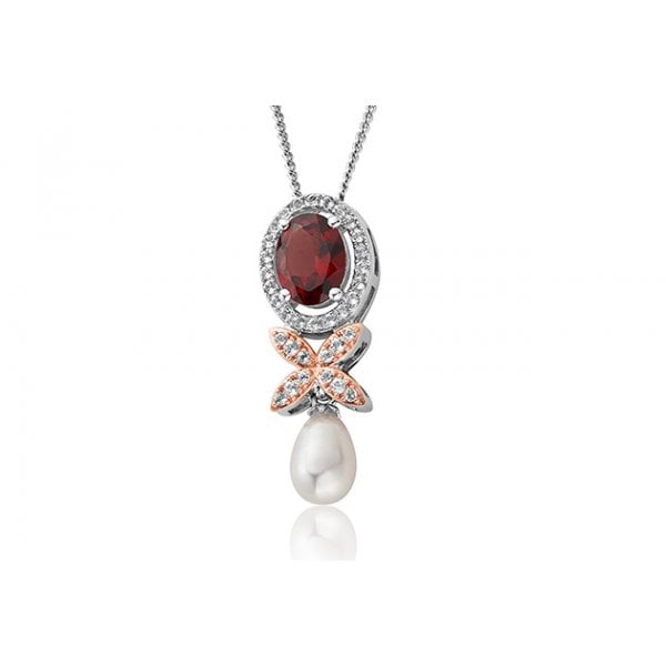 Queen's Jubilee Superbloom Garnet Pendant