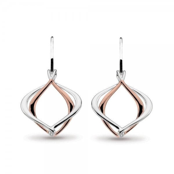 Entwine Alicia Rose Gold Plate Drop Earrings