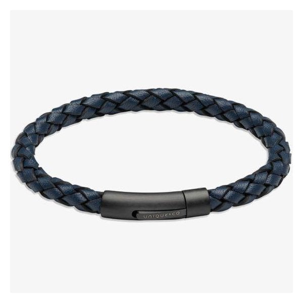 Navy Leather BL Matte Black IP