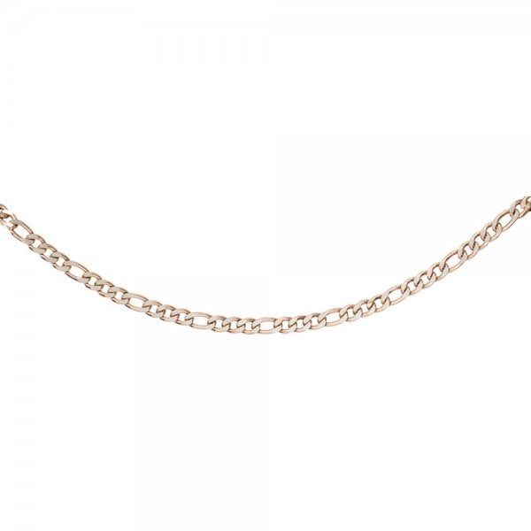 Steel Figaro Necklace - Rose IP Plating