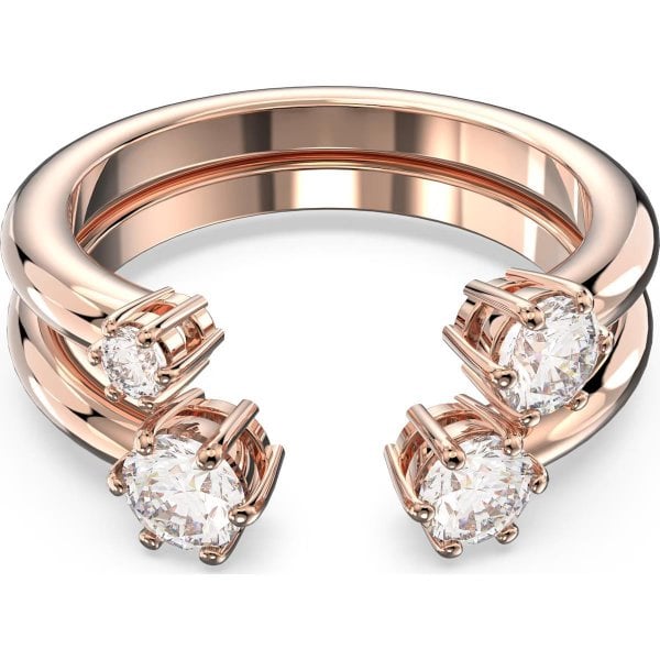 Constella ring, Set (2), Round cut, White, S52
