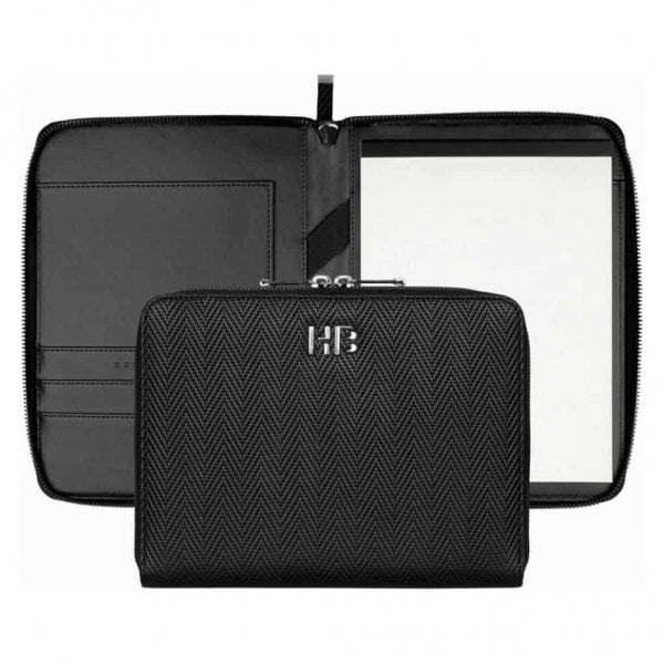 Conference Folder A5 Herringbone Black