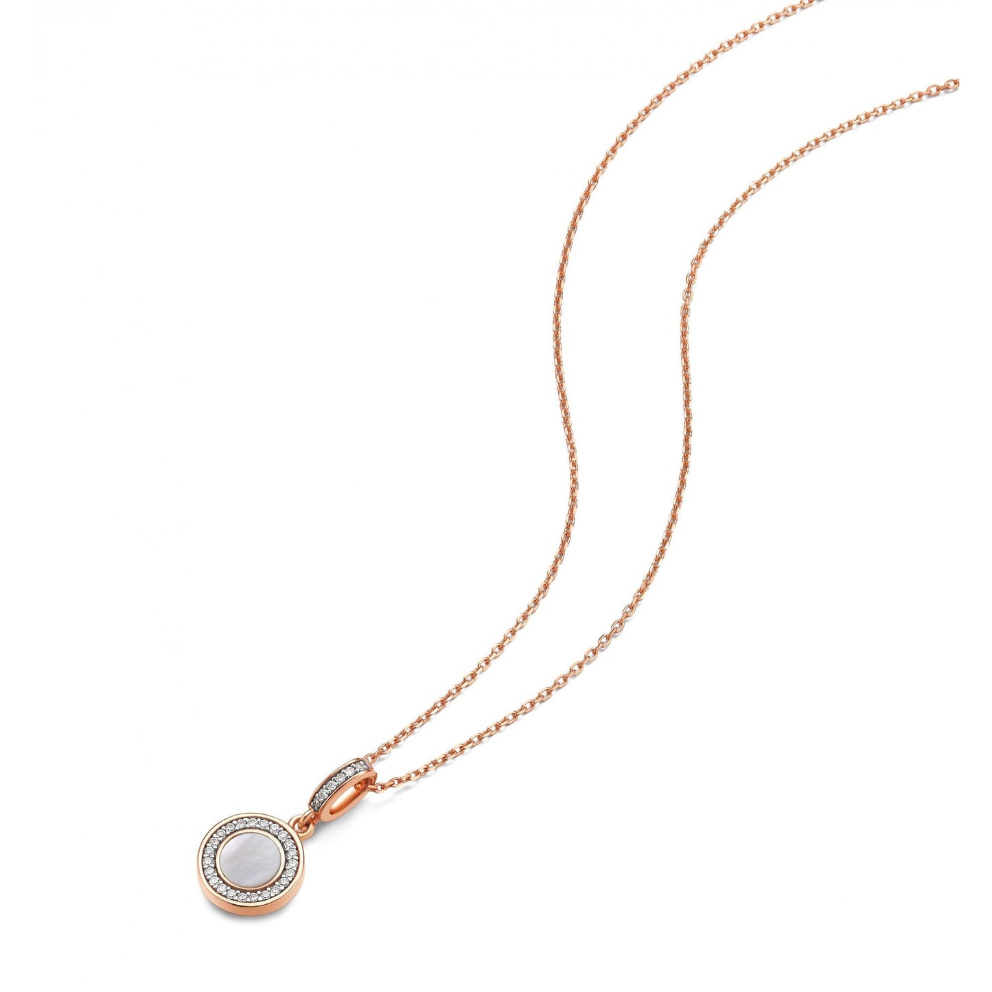 Mother of Pearl 18ct Rose Gold Plated Pendant
