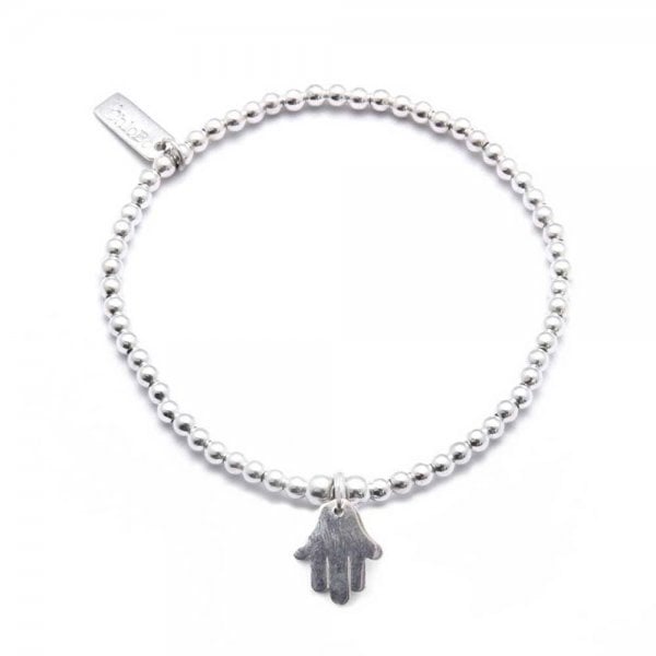 Sterling Silver Hamsa Hand Charm Bracelet