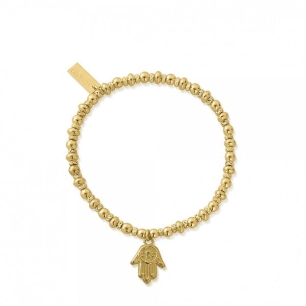 Gold Didi Sparkle Hamsa Hand Bracelet