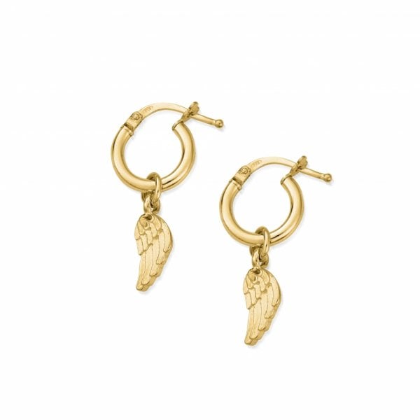 Gold Tone Divinity Within Hoop Earrings