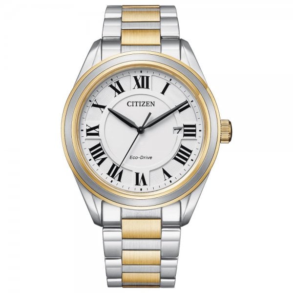Gent Two Tone Arezzo EcoDrive Watch