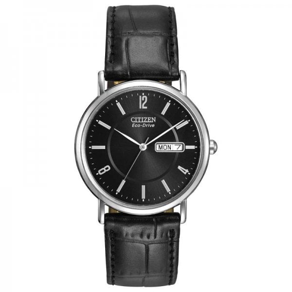 Mens Eco-drive Stainless Steel Watch