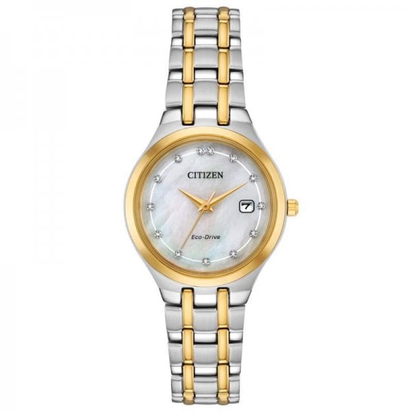 Silhouette Diamond Eco-Drive Ladies Bracelet Watch
