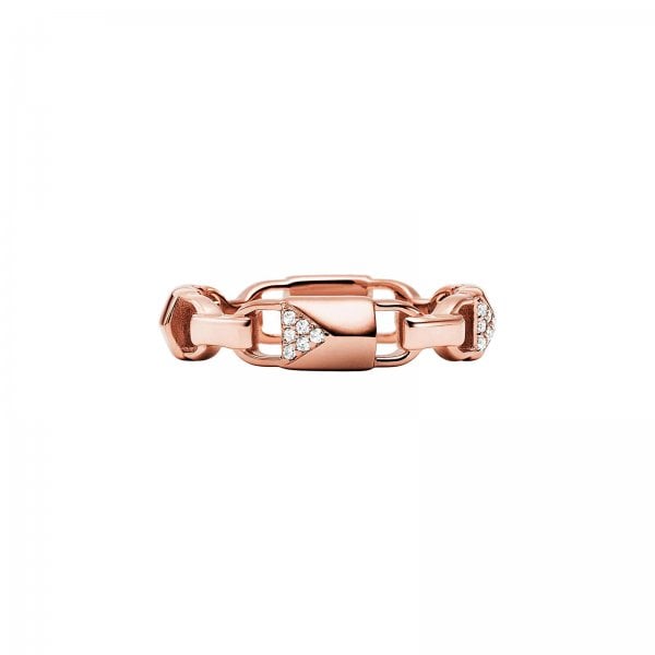 14ct Rose Gold Plated Band Ring Size P
