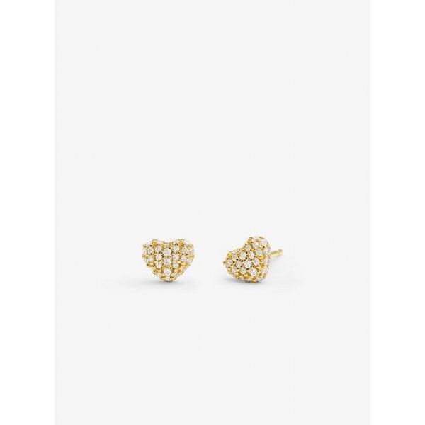 Gold-Plated Sterling Silver Pavé Studs