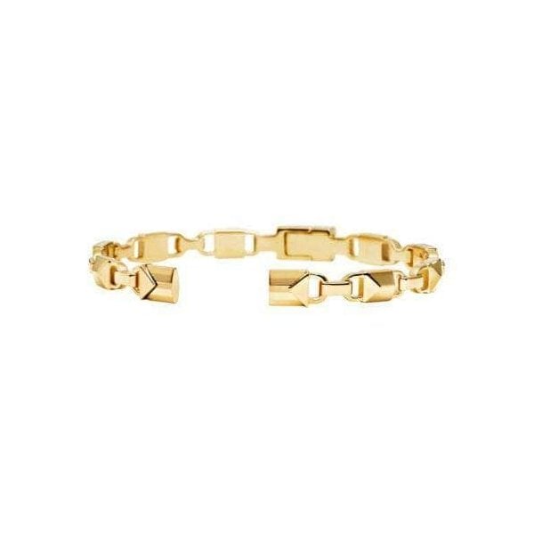 Mercer Sterling Silver Gold plated Link Bangle – Market Cross