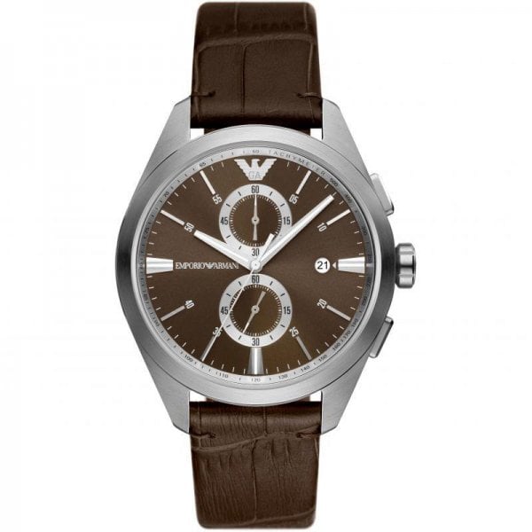 Chronograph Brown Leather Watch