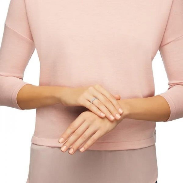 Rare Ring White, Rhodium plated SIZE 60